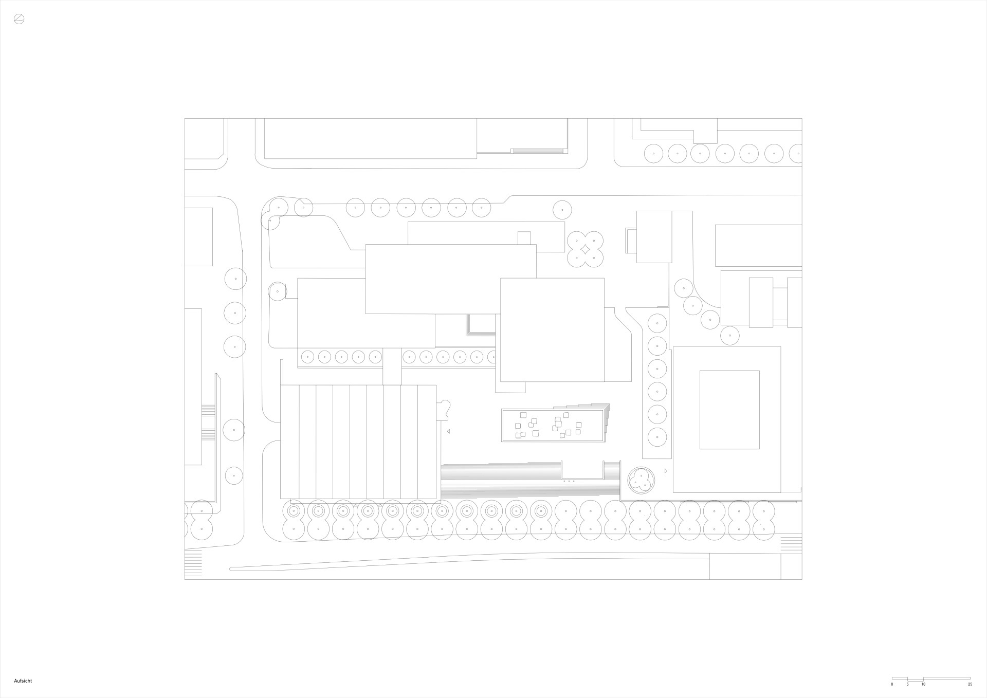 Vorfeld Württembergische Landesbibliothek - Boulevard, Freitreppe und Platz mit Fitz-Faller-Brunnen